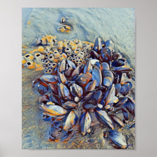 Blue Mussel 8 x 10 Canvas Print