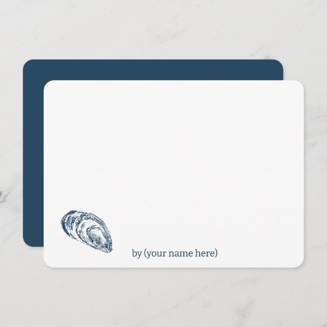 Blue mussel sea coastal ocean all occasion blank card (Front/Back)