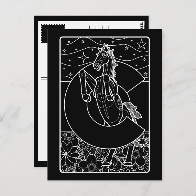 blue mustang of colorado postcard (Front/Back)