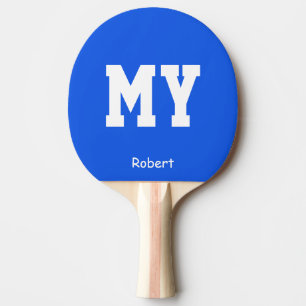 Blue My Name Personalised Ping Pong Paddle