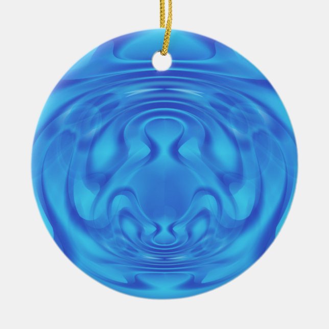 Blue Mystery Ceramic Tree Decoration (Front)