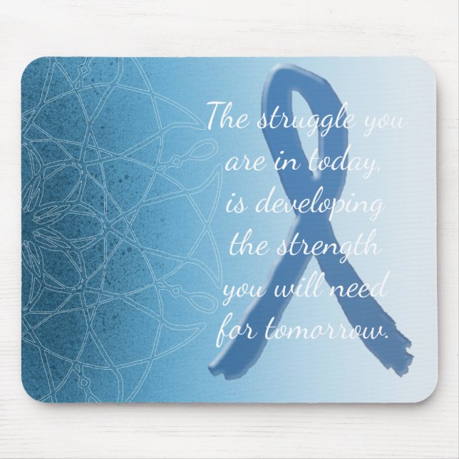 Blue Mystical Mandala Inspirational Mouse Pad (Front)