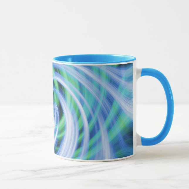 Blue N Green Swirls Mug (Right)