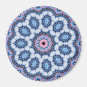 blue n pink kaleidoscope magnet