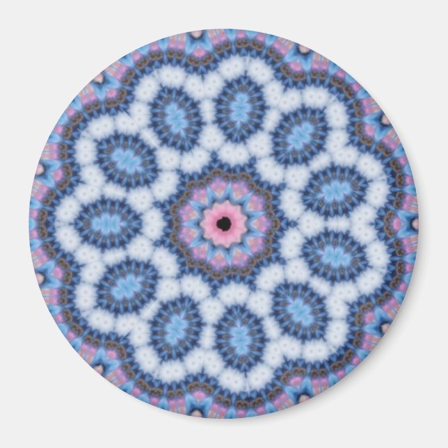 blue n pink kaleidoscope magnet (Front)