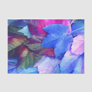 Blue N Pink Leaves Tissue Paper