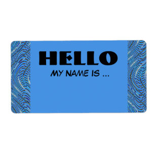 blue name badge
