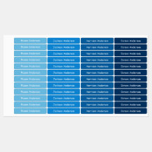Blue Name labels for boys water proof 