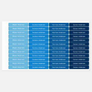Blue Name labels for boys water proof
