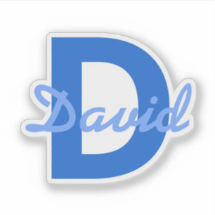 Blue Name & Monogram