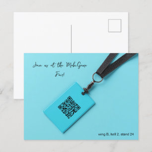 Blue Name Tag Fair Postcard