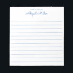Blue Named Notes Lined Personalised  Notepad<br><div class="desc">Add  your text using the template form.</div>