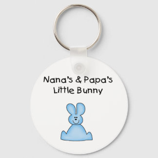 Blue Nana's and Papa's Little Bunny Key Ring