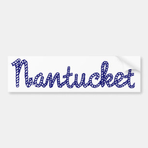 Blue Nantucket Bumper Sticker
