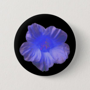 Blue Nasturtium Flower Button