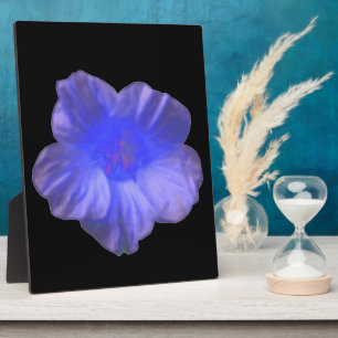 Blue Nasturtium Flower Plaque