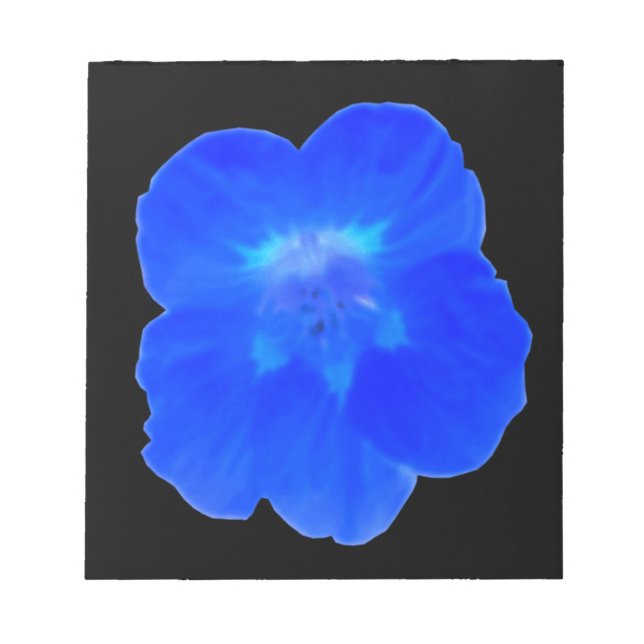 Blue Nasturtium Notepad (Front)