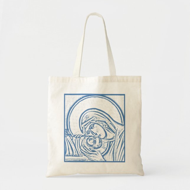 Blue Nativity Tote Bag (Front)