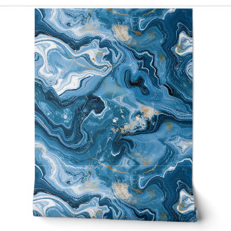 Blue Natural Marble Wallpaper