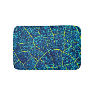 Blue Nature Abstract Pattern Bath Mat