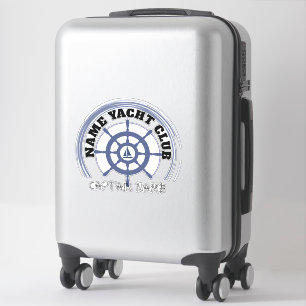 Blue Nautical Anchor yacht club boat marina Name