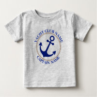 Blue Nautical Anchor yacht club boat marina Name