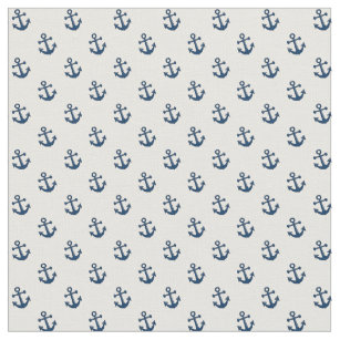 Blue Nautical Anchors Fabric