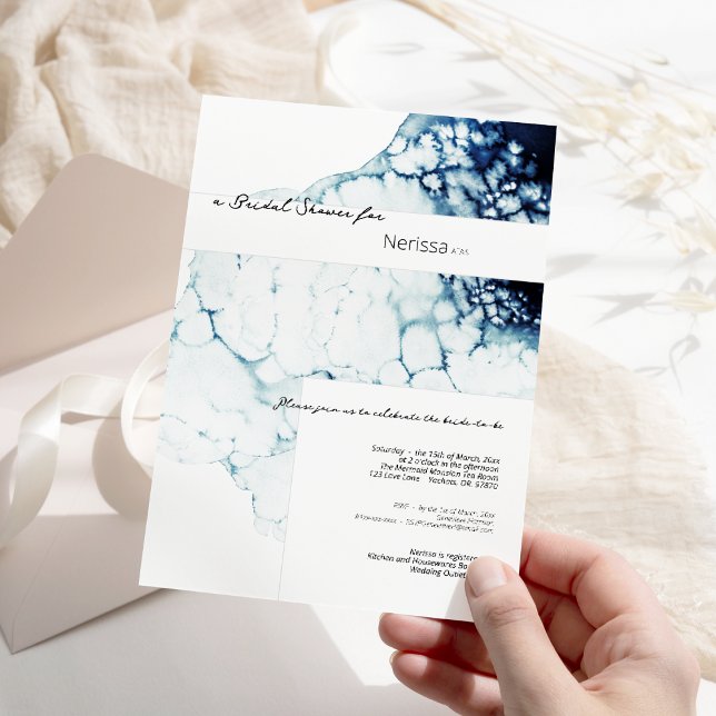 Blue Nautical Destination Bridal Shower Invitation (Creator Uploaded)