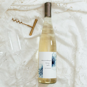 Blue Nautical Destination the Wedding of Wine Label