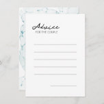 Blue Nautical Destination Wedding Advice Card<br><div class="desc">This Blue Nautical Destination Wedding Advice Card design pairs sleek and classic white with striking dark royal blue watercolor ocean waves as a gorgeous backdrop for sophisticated minimalist typography and boho script details. Perfect for a modern luxury nautical aesthetic, with a unique moody navy beach style. This beautifully curated collection...</div>