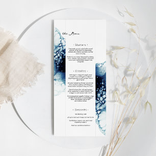 Blue Nautical Destination Wedding Flat Menu