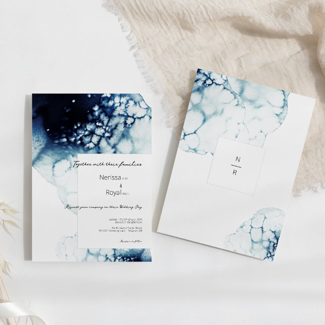 Blue Nautical Destination Wedding Invitation (Creator Uploaded)