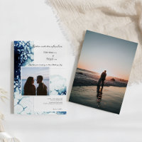 Blue Nautical Destination Wedding Photo