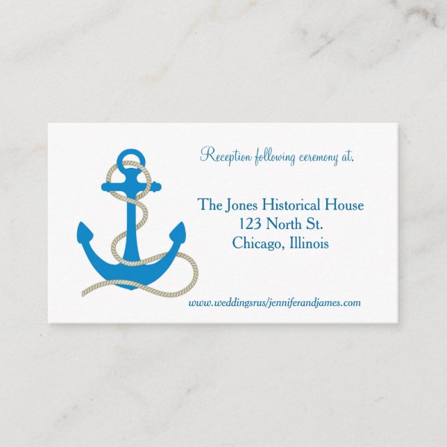 Blue Nautical Enclosure Cards (Front)