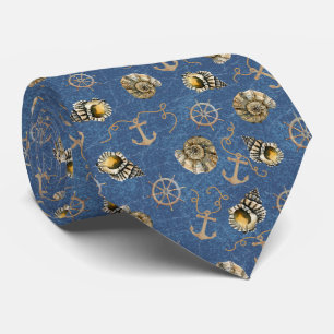 blue nautical pattern tie