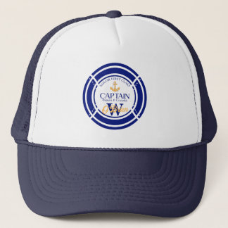 Blue Nautical personalized Sailor captain Trucker Hat