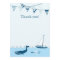Blue nautical sailboat baby boy shower thank you