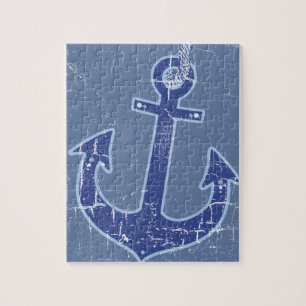 blue nautical sailor anchor jigsaw puzzle