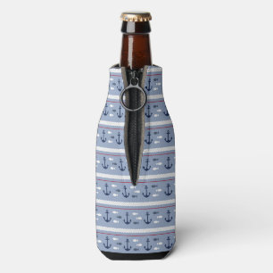 Blue Nautical Summer Bottle Cooler