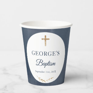 Blue Navy Baptism Religious event  Paper Cups