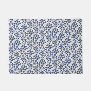 Blue Navy Botanical Doormat