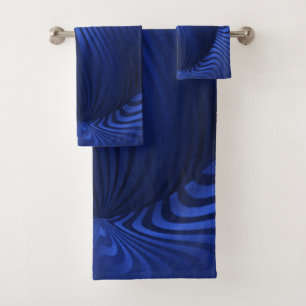 Blue Navy Decorative Bath Towel Set