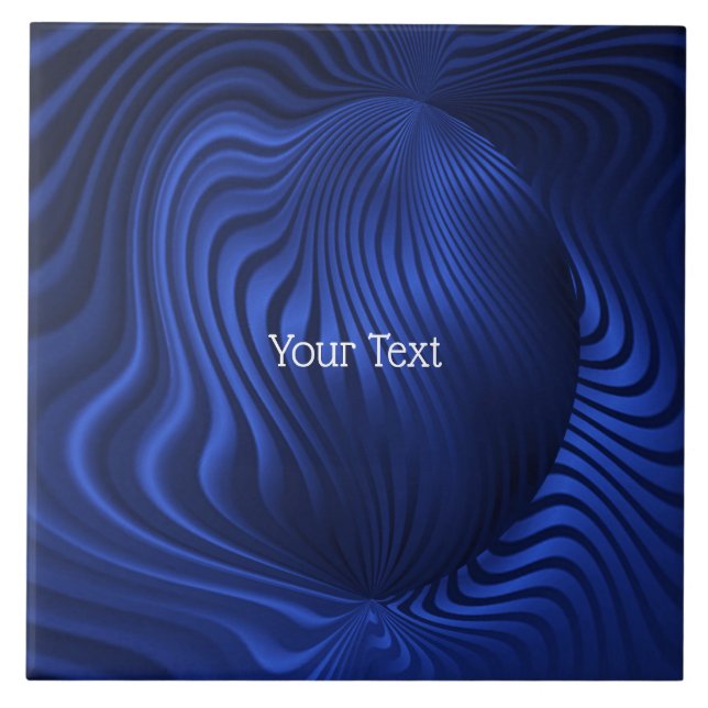 Blue Navy Decorative Ceramic Tile (Front)