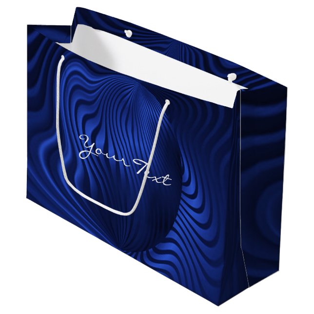 Blue Navy Decorative Gift Bag (Front Angled)