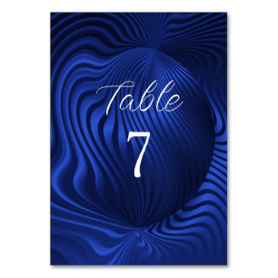 Blue Navy Decorative Table Number