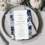 Blue & Navy Floral Wedding Program - Blue Grey Invitation<br><div class="desc">Invite your guests into your wedding with your beautiful Wedding ceremony Blue & Navy Floral Blue Grey Wedding Ceremony Programs.  Made with hand painted Dusty Blue & Navy Blue watercolor florals.  It's great for Dusty Blue weddings,  Navy Blue Weddings,  Fall and Autumn Weddings,  Winter Weddings,  and Rustic Weddings.</div>