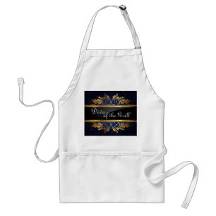 Blue Navy Glitter Sequin Disco Glitz Pattern Apron