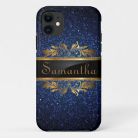 Blue Navy Glitter Sequin iPhone 5 Mate Tough™ Case
