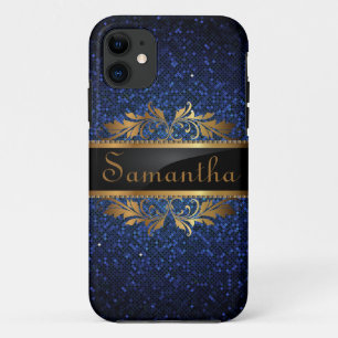 Blue Navy Glitter Sequin iPhone 5 Mate Tough™ Case