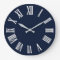 Blue Navy Nauti Grey Metallic Silver Roman Numbers